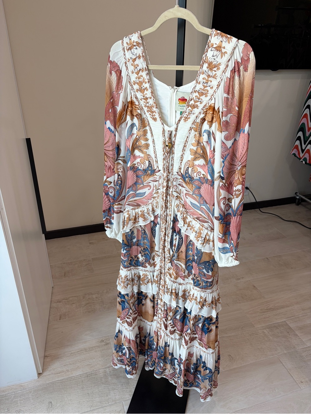 Farm Rio SEA GARDEN OFF WHITE BRAID DETAILS
LONG DRESS - Picture 5 of 8